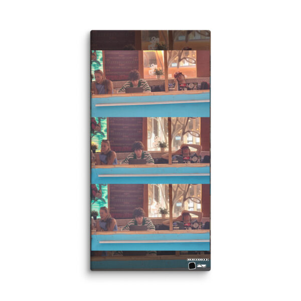 Three Faces at an Outdoor Cafe